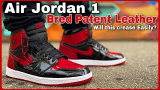 Will This Crease Easily  ❌AIR JORDAN 1 PATENT LEATHER ❌ Patent Leather Creasing Review 🚨 on feet [upl. by Maryann]