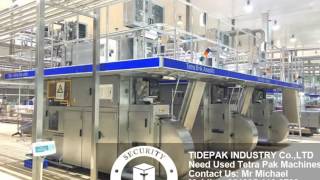 Used Tetra Pak machine Tetra pack TAB19 125 ml machines uht milk packaging Machine For Sale Price [upl. by Suhcnip]