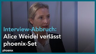 AfDParteitag Alice Weidel bricht das Interview vorzeitig ab [upl. by Lindahl]