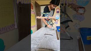 Class UKG Makeover Series Episode 02🩷 shorts school art painting decor class drawing vlog [upl. by Fawne34]