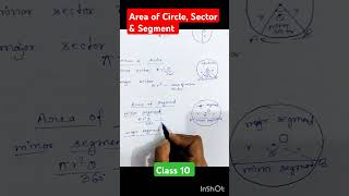 Area of sector circle and segment areaofcircleareaofsegmentareaofsctorclass10mathsfomulamaths [upl. by Midian]