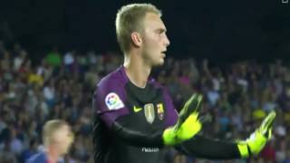 Jasper Cillessen debut vs Deportivo Alaves 1092016 [upl. by Sherry652]