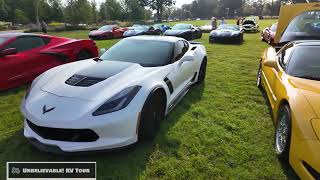 Corvettes Corvettes and MORE Corvettes  Arnolds Park Iowa for the Iowa Corvette show [upl. by Irmine855]