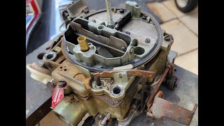 Carb rebuild part 1 Removal 1973 Buick Centurion 455 howto diy fix [upl. by Drofnas80]