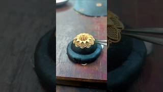 Gold umbrella Ring making shorts reels viral jewellery gold kartickmondalgold [upl. by Sillad]