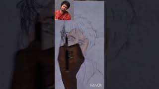 Goat movie vijay art viral drawing like [upl. by Lebasiram773]