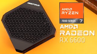 Minisforum HX77G Review 1080p Gaming Mini PC Ryzen 7 7735HS  RX 6600M Dedicated GPU [upl. by Redlac960]