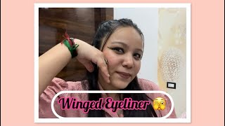 Winged Eyeliner tutorial 🥰 [upl. by Salvay346]