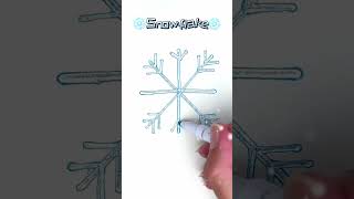 Snowflake easy drawing Christmas is coming let it snow kids snow snowflake easydrawing [upl. by Gearalt]