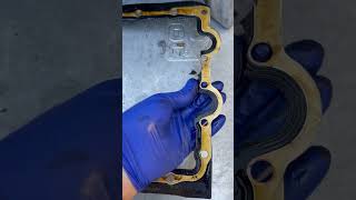 Dried out oil pan gasket causing oil leak F10 535i 2013 N55 114k miles [upl. by Hillman180]