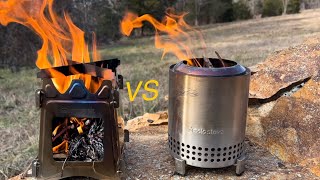 Coopers Bay twig stove vs Solo Stove Mesa [upl. by Yelsha5]