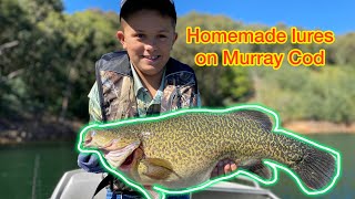 Murray Cod Fishing Homemade lure Blowering Dam [upl. by Yroj971]