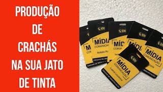 produção de Crachás na sua impressora jato de tinta [upl. by Mairim304]