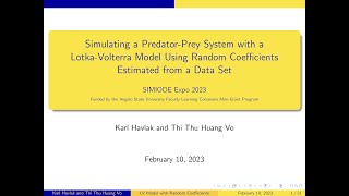 Simulating a PredatorPrey System with a LotkaVolterra Model [upl. by Giselbert150]