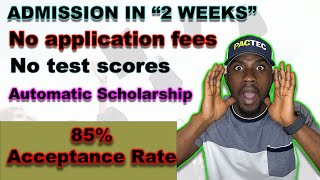 Admission in quot2 weeksquot plus Automatic Scholarship  Apply for free [upl. by Ainalem473]