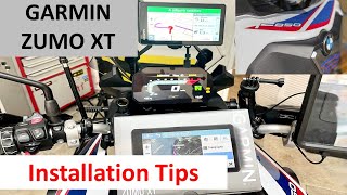 Garmin zumo XT on a BMW F850 GS  Installation tips [upl. by Nyleek]