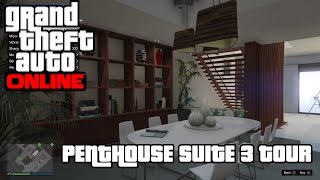 GTA 5 Online PS4  Eclipse Tower Penthouse Suite 3 Tour Modern [upl. by Trevah]