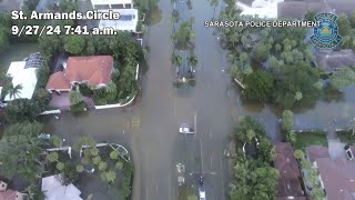 Sarasota damage left behind  Hurricane Helene [upl. by Oynotna]