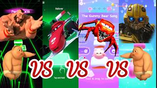 Boxer Man Song Vs Helecopter Car Vs Leg Car Vs Robot  Tiles Hop EDM Rush 08 [upl. by Sielen]