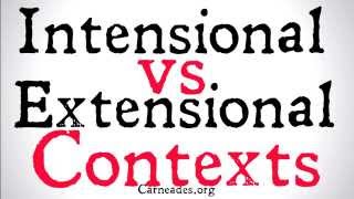 Intensional vs Extensional Contexts Philosophical Distinctions [upl. by Lynnett]