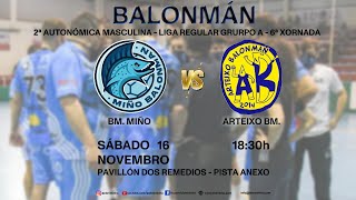 BALONMANO GALICIA  2ª AUT MASC  LIGA  6ª JORNADA  BM MIÑO vs Arteixo BM [upl. by Nitza313]