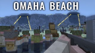 Firstperson DDAY in Minecraft  Omaha Beach Landing [upl. by Aelanej]