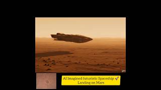 Futuristic Spaceship Lands on Mars  10Second AI Animation [upl. by Aratas115]