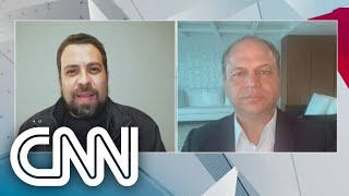 Barros e Boulos debatem capitalização da Eletrobras  VISÃO CNN [upl. by Jamnes]