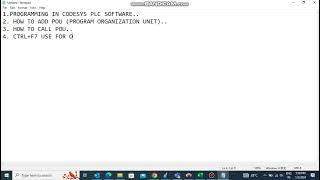 CODESYS V35 PLC programming How to add POU in the program [upl. by Emelda376]