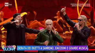 Serata dei duetti a Sanremo Mr Rain canta con i Gemelli Diversi  La Volta Buona 10022024 [upl. by Allesig975]