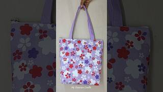 Handmade Bag Making  Tote bag sewing tutorial  Bag making at home diy clothesbag bagmaking [upl. by Ahselaf]