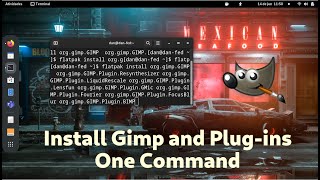 How to install GIMP With All The Essencial Plugins In Linux  Flatpak version One Command [upl. by Scholz]