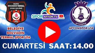 Belediye Bolvadin Termalspor u14  Afyonspor u14 Maçı Özet Görüntüleri ve Röportajlar [upl. by Etnelav]