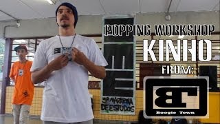 KinhoBoogieTown  Popping Workshop  3ME 2014 [upl. by Nyllek292]