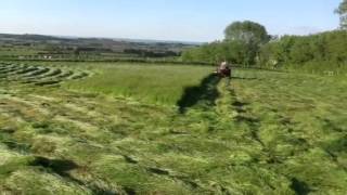 Cutting hay with Kubota and drum mower [upl. by Christal]