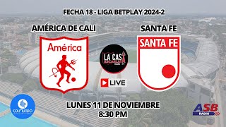 AMÉRICA vs SANTA FE  FECHA 18  CASA ESCARLATA  TRANSMISIÓN RADIAL 1040 AM COLMUNDO [upl. by Lorenzo374]