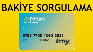 Ön Yüklemeli Ptt Kart Bakiye Sorgulama Nasıl Yapılır [upl. by Xymenes]