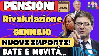 🟢RIVALUTAZIONE PENSIONI 2025 👉AUMENTI DATE E Novità IMPORTANTI [upl. by Converse131]