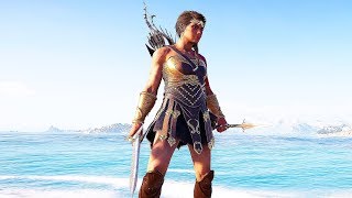 Assassins Creed Odyssey Amazon Outfit Legendary Pegasos Sword Combat amp Stealth Kills Gameplay [upl. by Enahc]