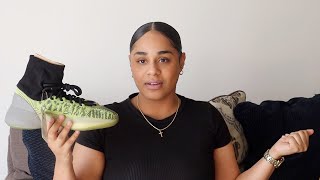 YEEZY BSKTBL KNIT ENERGY GLOW Review Unboxing On Feet [upl. by Servais]