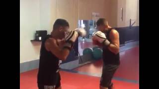 Filip Verlinden and Nafi Bilalovski hitting the pads [upl. by Llertak]