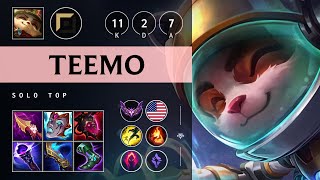 Teemo Top vs Renekton Unstoppable  NA Master Patch 1420 [upl. by Elocen]