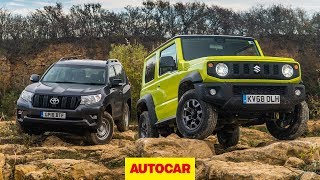 2019 Suzuki Jimny offroad 4x4 review  Can it take on a Land Cruiser  Autocar [upl. by Kjersti]