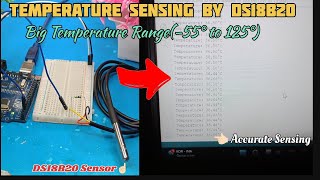 How to take readings from DS18B20 Sensor using Aurdino UNO 🤗  Aurdino UNO  Aurdino Projects [upl. by Ross]