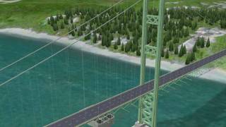 Tacoma Narrow Bridge Visualization [upl. by Ahsilla719]