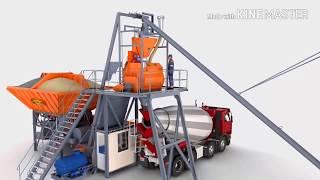 Concrete batching Plant animation [upl. by Dre]