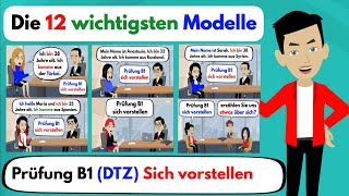 Deutsch lernen  Die 12 wichtigsten Modelle  Prüfung B1 sich vorstellen  Telc  DTZ  ÖSD [upl. by Baecher]