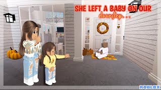 SHE Left a BABY on OUR DOORSTEP… With Voice  Roblox Bloxburg Roleplay [upl. by Hujsak]