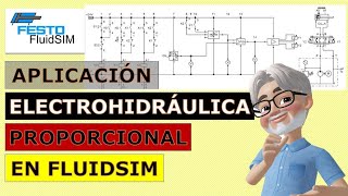 Aplicación Electro Hidráulica Proporcional en FluidSim 😊👍 [upl. by Nivac]