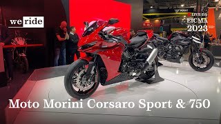 Moto Morini Corsaro 750 amp Corsaro Sport  LIVE da EICMA 2023 [upl. by Meyer]